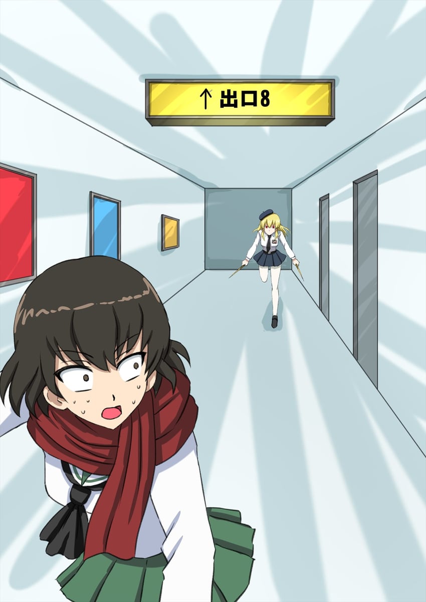 yor briar, carpaccio, caesar, and hayami saori (girls und panzer and 2 more) drawn by omachi_(slabco)