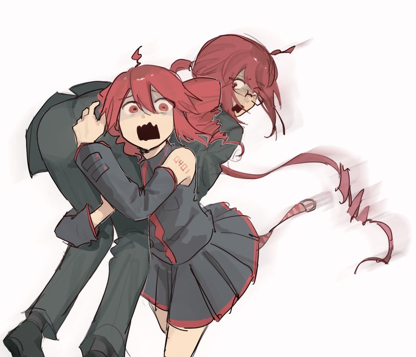 kasane teto and kasane ted (utau) drawn by niunai_1969