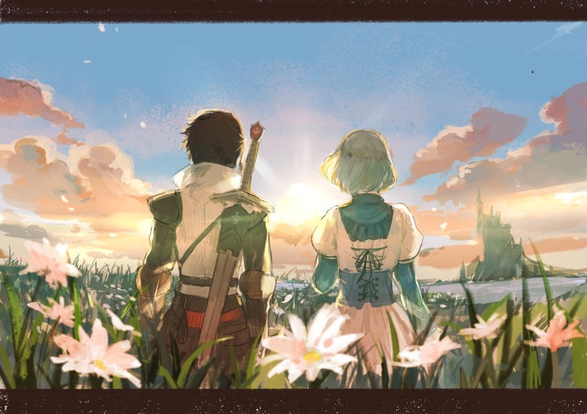 clive rosfield and jill warrick (final fantasy and 1 more) drawn by j2_path