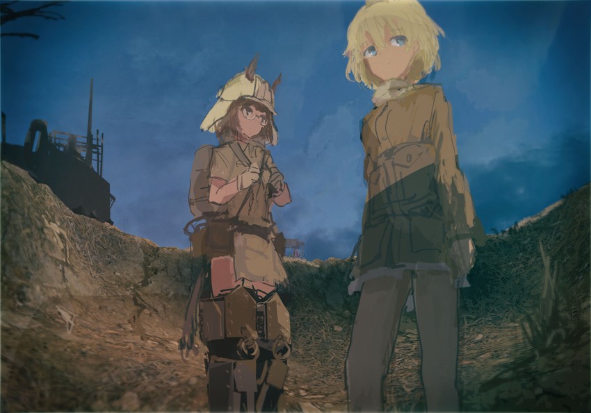 raisa pottgen and kitano furuko (world witches series and 1 more) drawn by kabuyama_kaigi