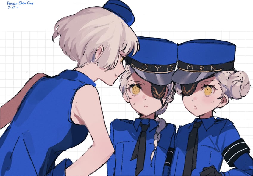elizabeth, caroline, and justine (persona and 2 more) drawn by uxco0