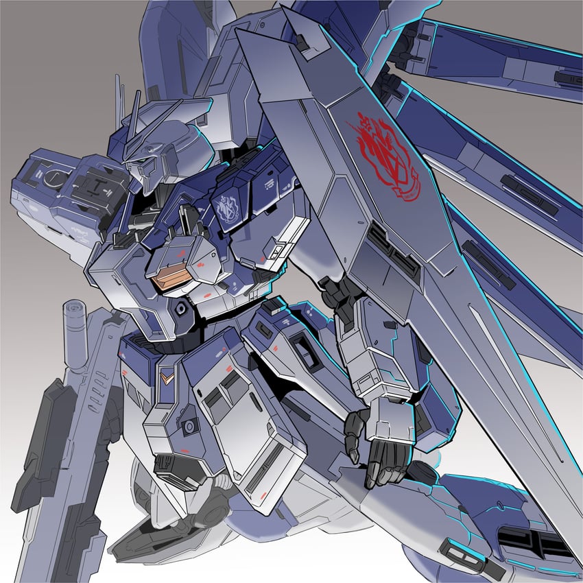 hi-nu gundam (gundam and 2 more) drawn by rodrigo_de_salles
