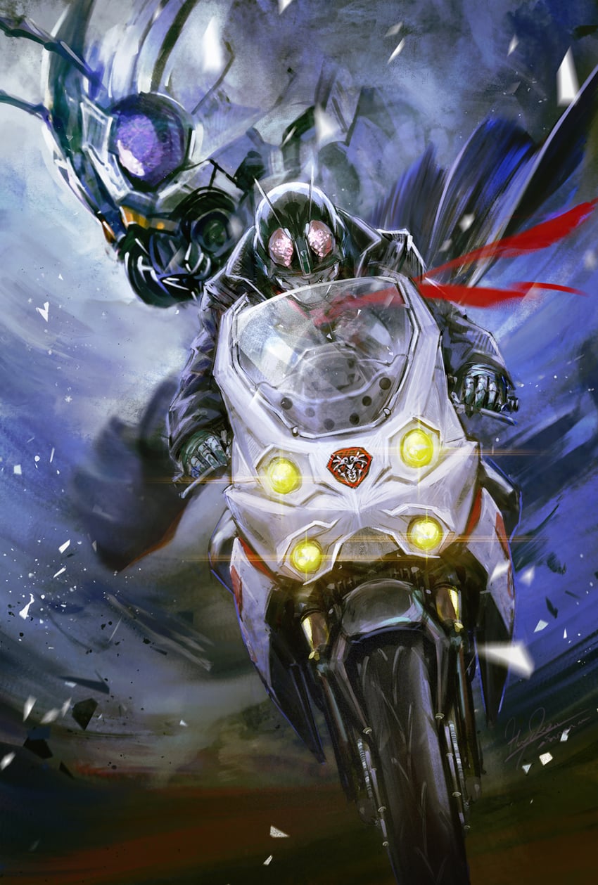 kamen rider 1 and kamen rider 0 (kamen rider and 1 more) drawn by hayaken_sarena