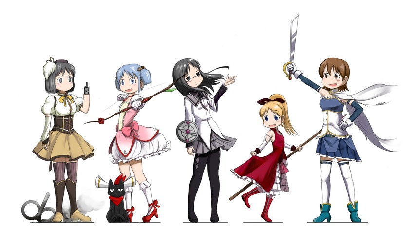 akemi homura, kaname madoka, miki sayaka, sakura kyoko, tomoe mami, and 7 more (mahou shoujo madoka magica and 1 more) drawn by maz_(fanxuying)
