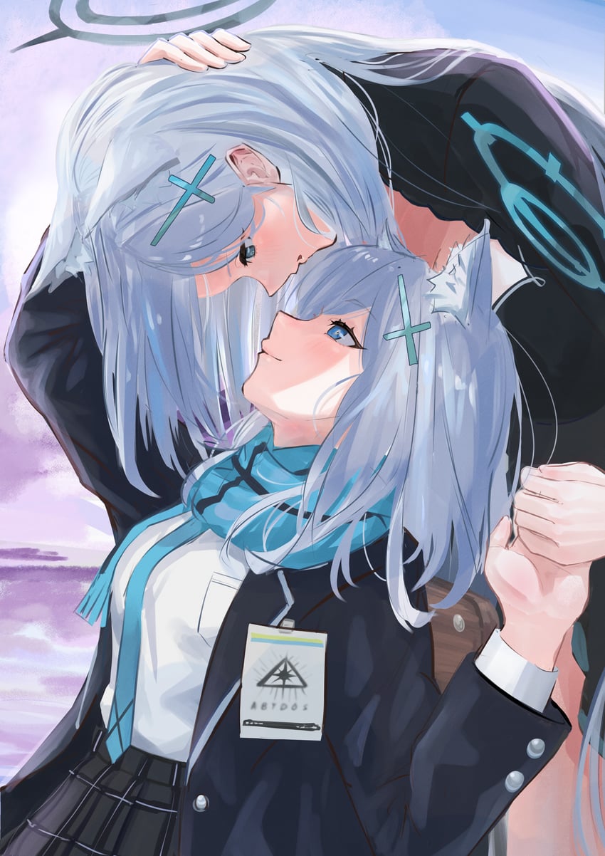 shiroko and shiroko terror (blue archive) drawn by kc_ncp