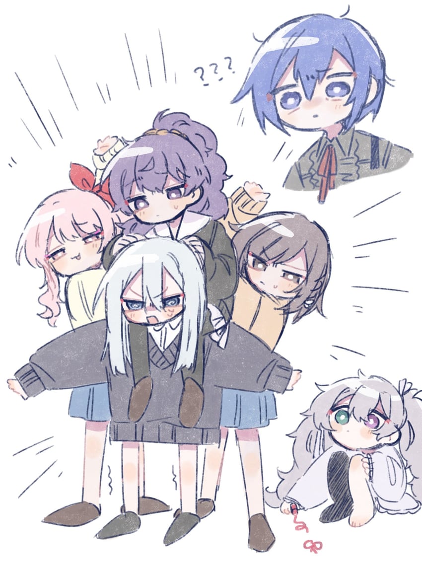 hatsune miku, kaito, asahina mafuyu, shinonome ena, akiyama mizuki, and 3 more (vocaloid and 1 more) drawn by siiaka023