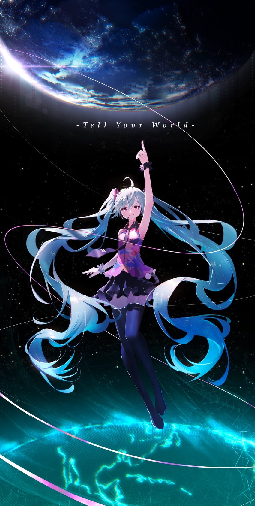 hatsune miku (vocaloid and 1 more) drawn by masii1120