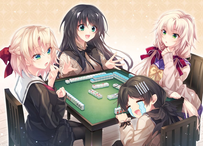 kagamigawa chloe, shirakawa hotaru, kagamigawa noelle, and misasagi inori (memories off and 4 more) drawn by amatsuji
