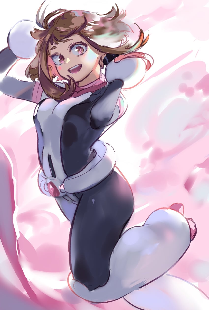 uraraka ochaco (boku no hero academia) drawn by akiyama_youkou