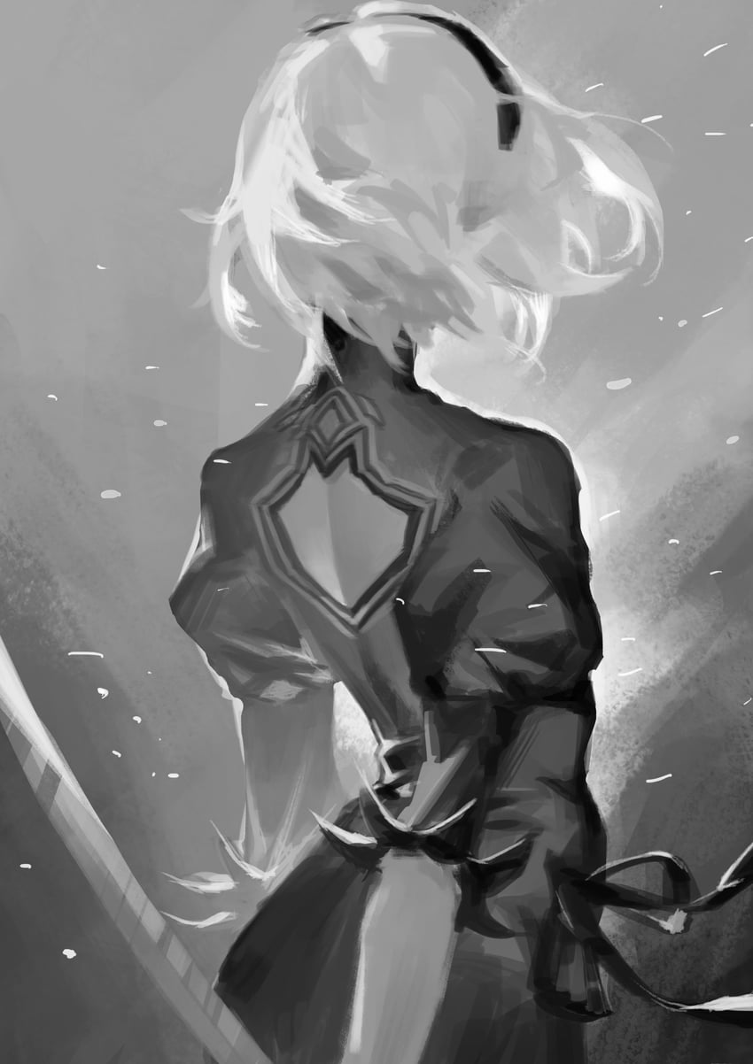 2b (nier and 1 more) drawn by linghe_linhoo