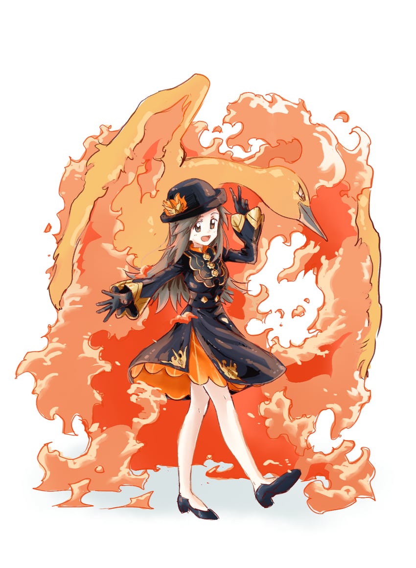 moltres and leaf (pokemon and 1 more) drawn by u4_99384295