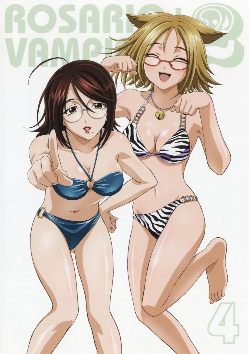 nekonome shizuka and kagome ririko (rosario+vampire) drawn by fujita_mariko