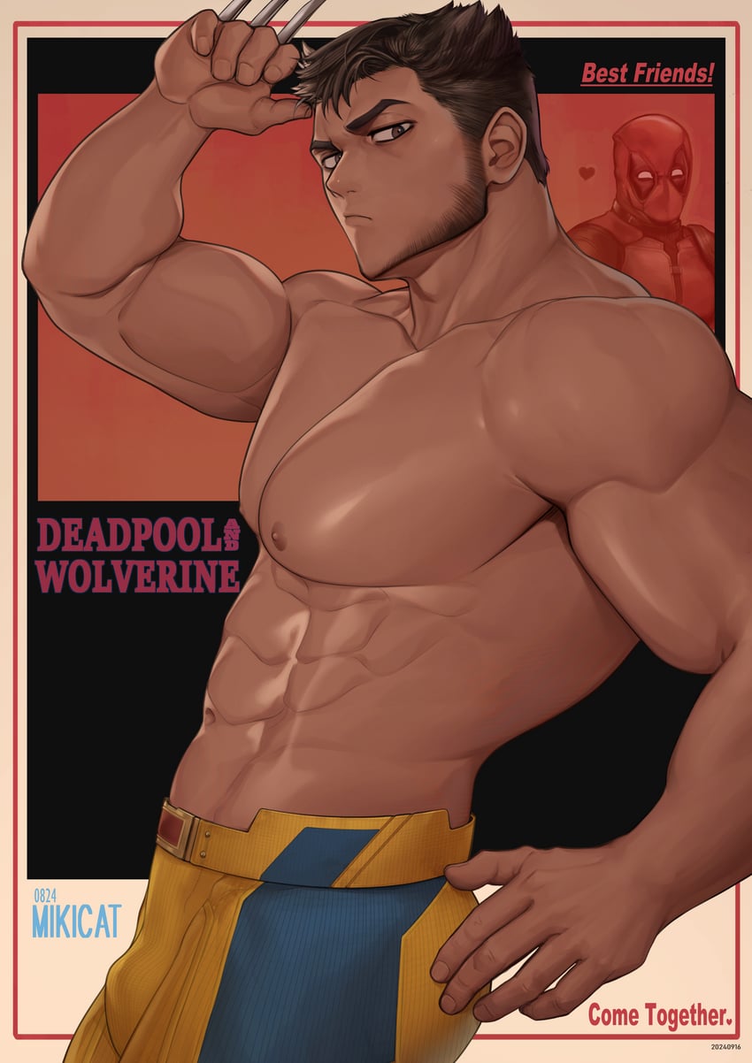 wolverine and deadpool (marvel and 3 more) drawn by mikicat