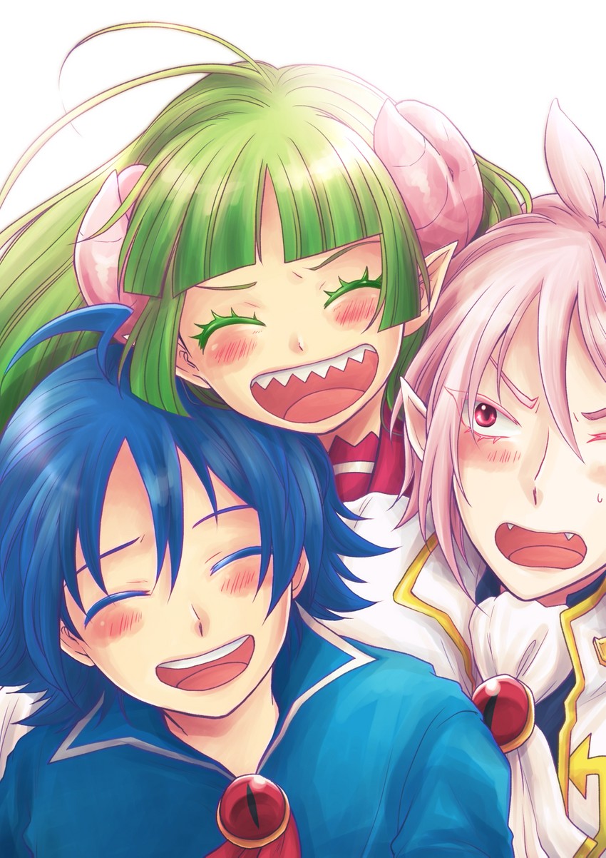 suzuki iruma, valac clara, and asmodeus alice (mairimashita! iruma-kun) drawn by hachicoro93