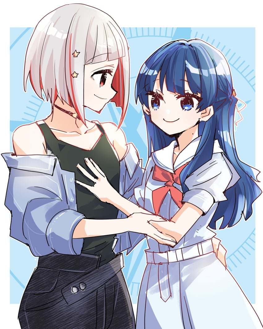 murano sayaka and yugiri tsuzuri (love live! and 1 more) drawn by kanduki_kamibukuro