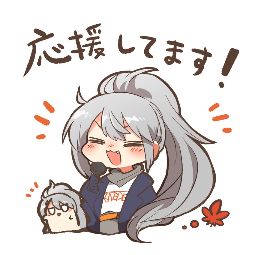 higuchi kaede and kaede-chan (nijisanji and 1 more) drawn by rebecca_(keinelove)