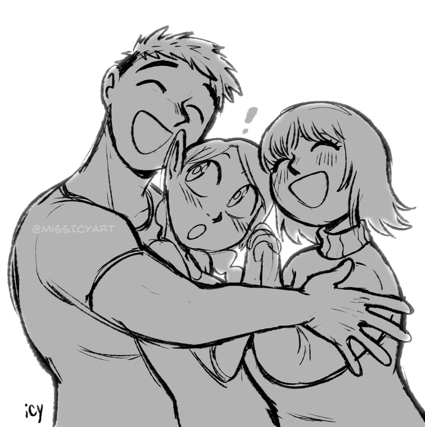 marcille donato, falin touden, and laios touden (dungeon meshi) drawn by iseenudepeople