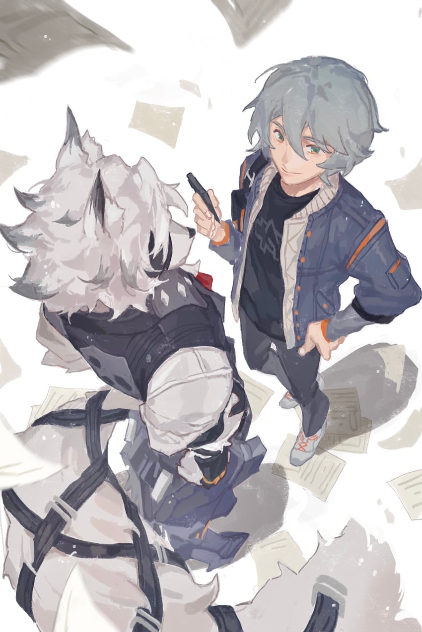 wise and von lycaon (zenless zone zero) drawn by yuqi555