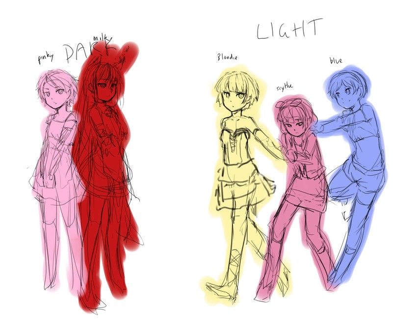 eirene, akka, and pinky (original and 1 more) drawn by pas_(paxiti)