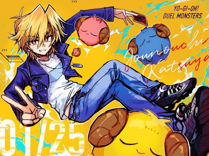 jonouchi katsuya and scapegoat (yu-gi-oh! and 1 more) drawn by sobg_sobg8