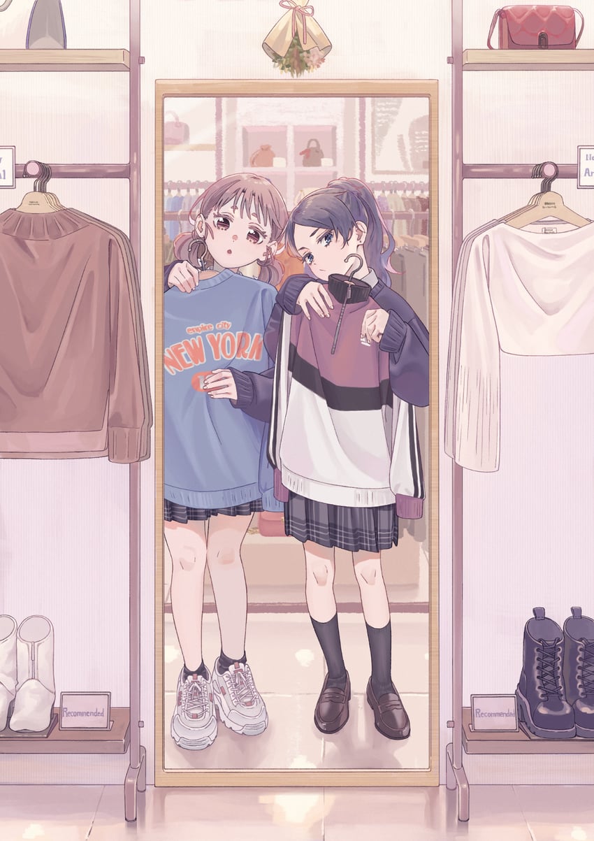 kurematsu mimi and ashina izumi (original) drawn by mi_(pic52pic)