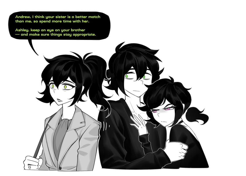 ashley graves, andrew graves, and renee graves (the coffin of andy and leyley) drawn by aierlaobo
