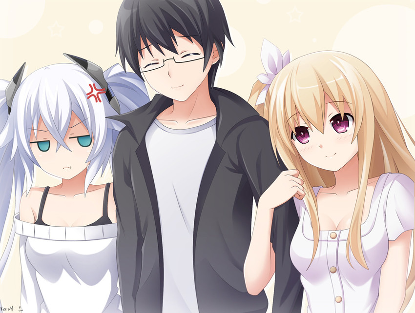 black heart and mayuri (neptune and 2 more) drawn by keenh