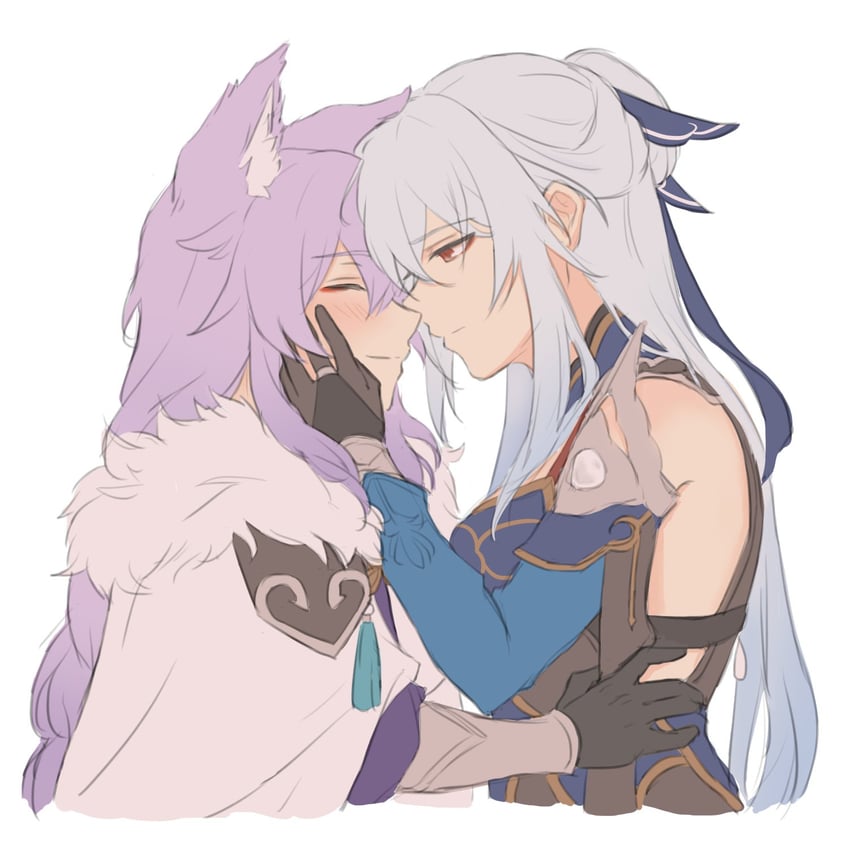 jingliu and baiheng (honkai and 1 more) drawn by yurenn