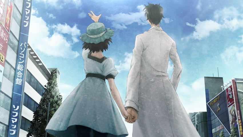 okabe rintarou, shiina mayuri, and seira orgel (steins;gate and 2 more) drawn by huke and matsuo_yukihiro