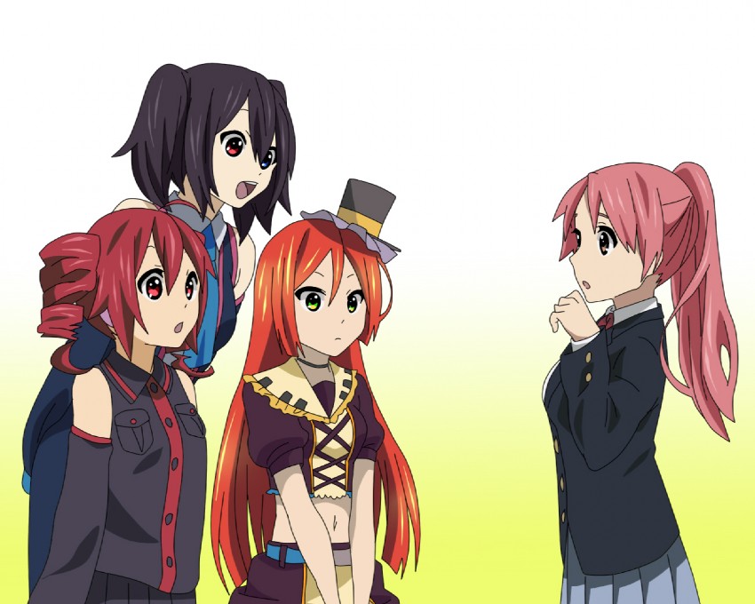 kasane teto, yokune ruko, namine ritsu, and miura akane (k-on! and 2 more) drawn by sukoyaka_(100hituzi)