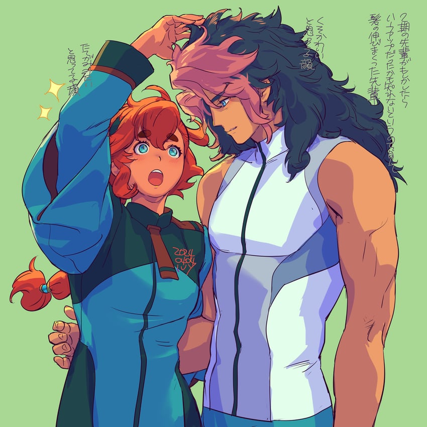suletta mercury and guel jeturk (gundam and 1 more) drawn by ivy_hermit