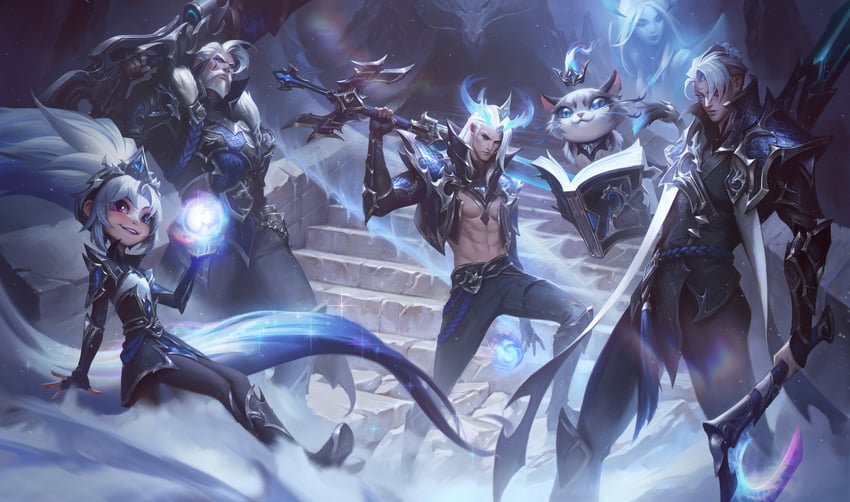 zoe, graves, aphelios, viego, yuumi, and 6 more (league of legends) drawn by chenbo
