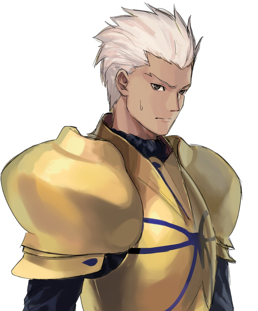 gilgamesh and archer (fate and 1 more) drawn by zonotaida