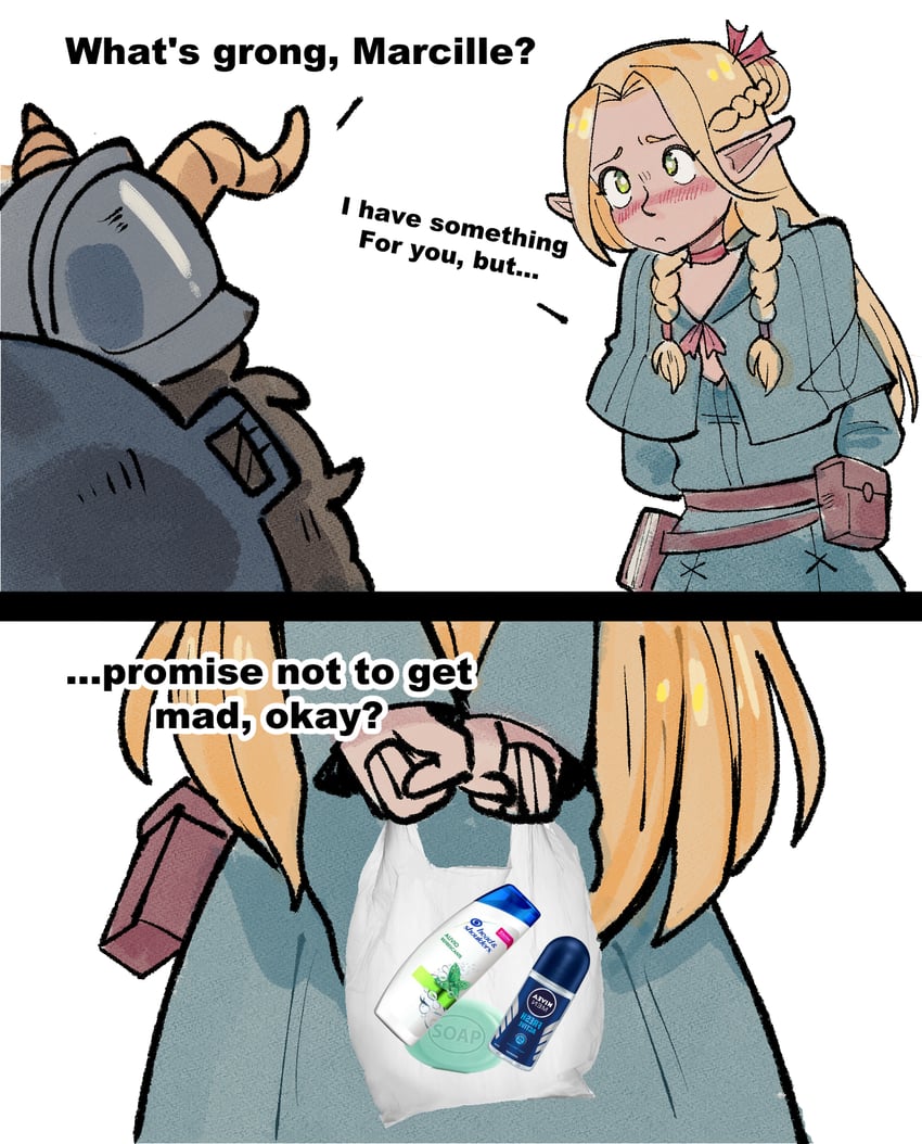 marcille donato and senshi (dungeon meshi and 2 more) drawn by ana_(ana_pijamas)