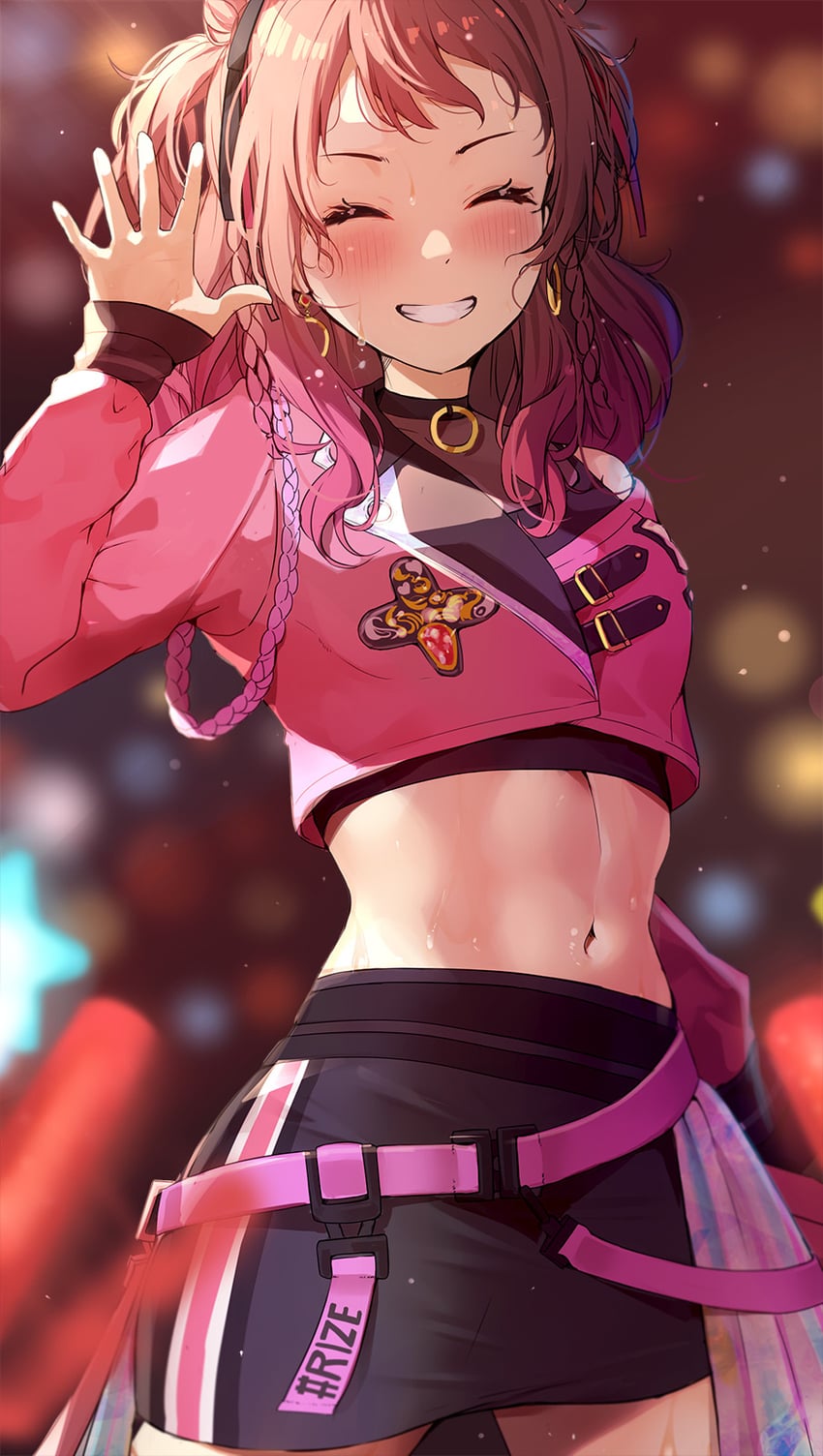hanami saki (idolmaster and 1 more) drawn by nira_(vira)