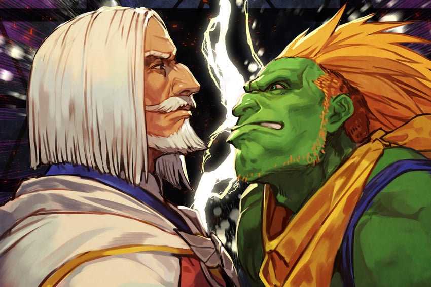 blanka and jp (street fighter and 1 more) drawn by hungry_clicker