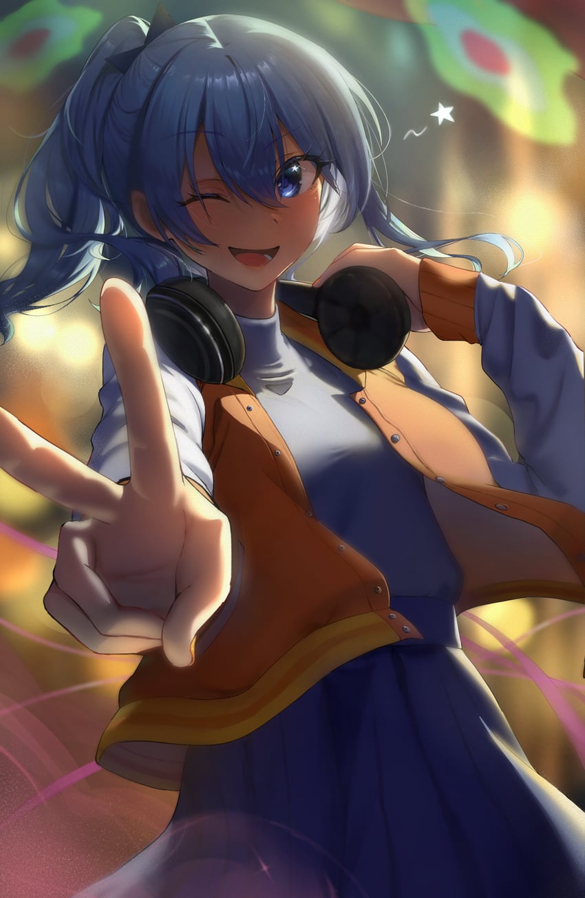 hoshimachi suisei (hololive and 1 more) drawn by phoebe_(pixiv_55159801)