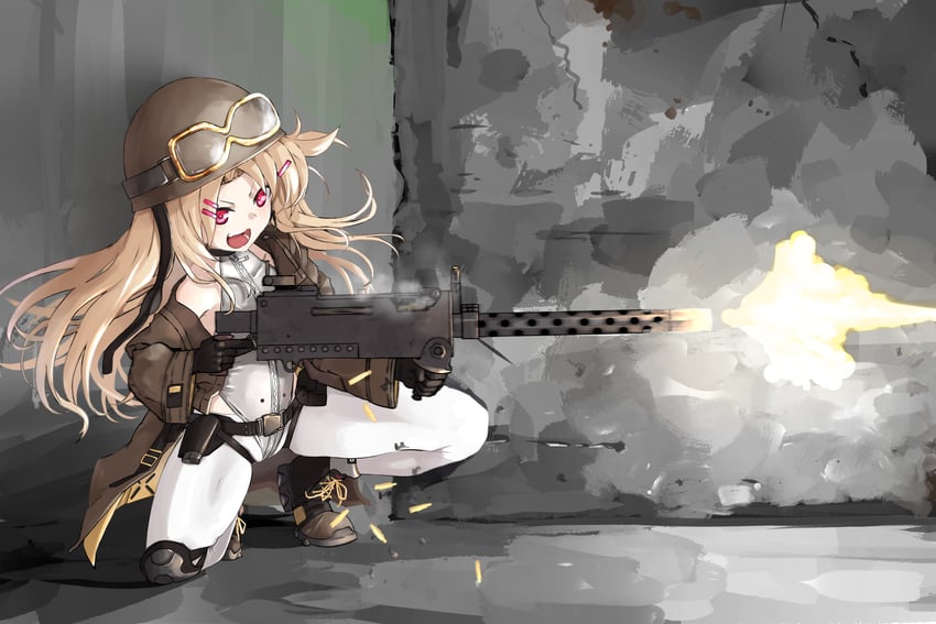 m1919a4 (girls' frontline and 1 more) drawn by zafuri_(yzrnegy)