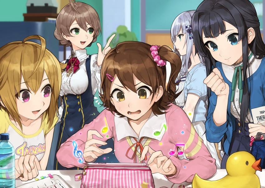 mogami shizuka, ibuki tsubasa, kasuga mirai, sakuramori kaori, and shiraishi tsumugi (idolmaster and 2 more) drawn by hitoto