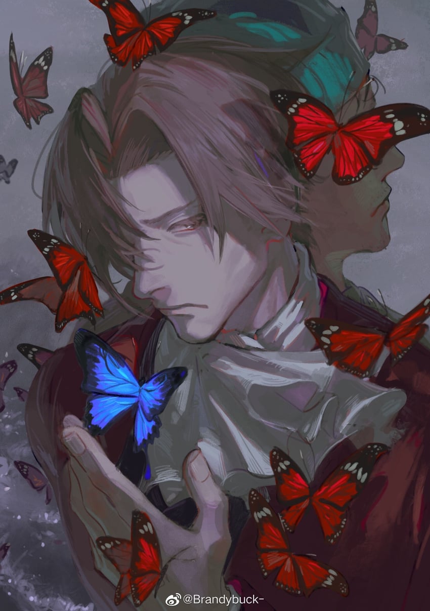 phoenix wright and miles edgeworth (ace attorney) drawn by brandybuck