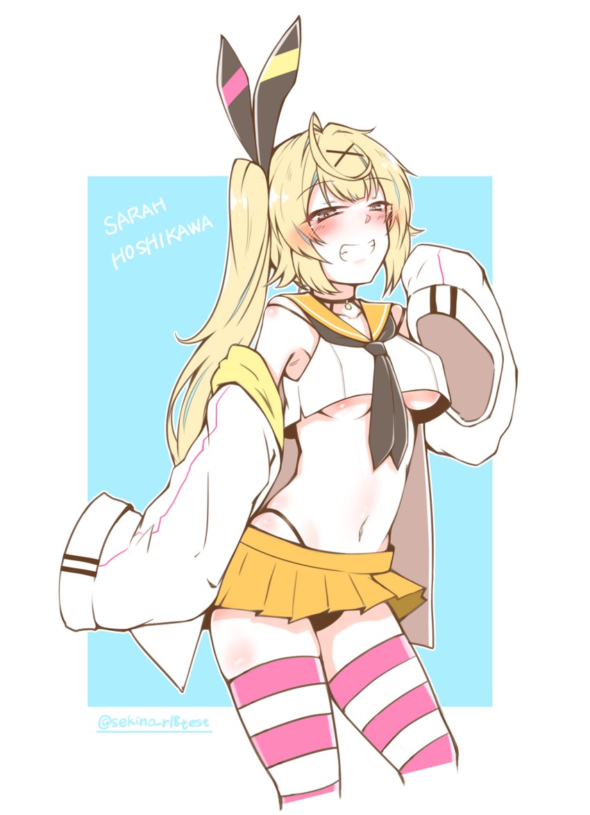 shimakaze and hoshikawa sara (kantai collection and 1 more) drawn by sekino_takehiro