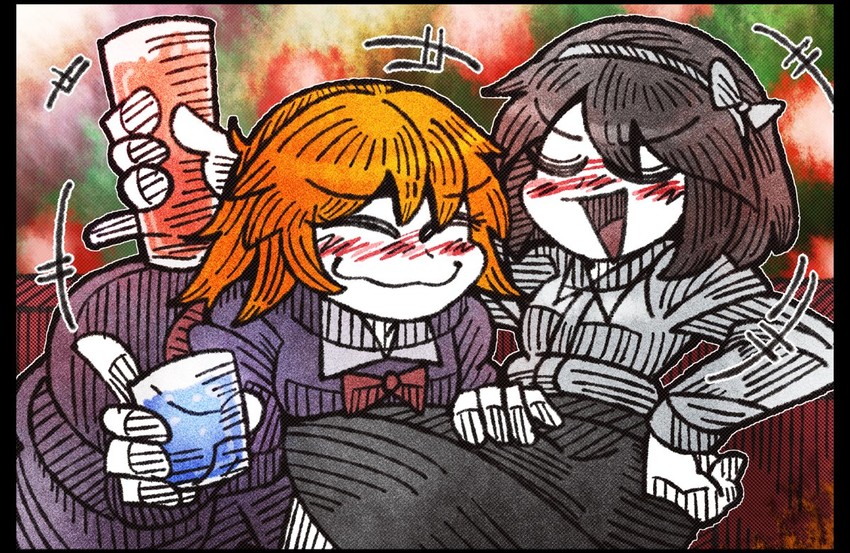 usami renko and maribel hearn (touhou and 1 more) drawn by suenari_(peace)