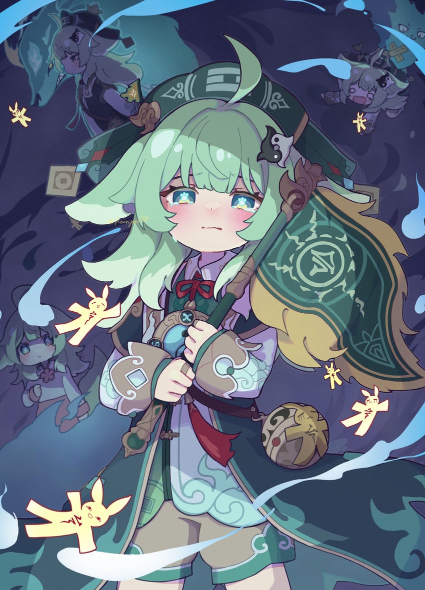 huohuo and tail (honkai and 1 more) drawn by kooriya128
