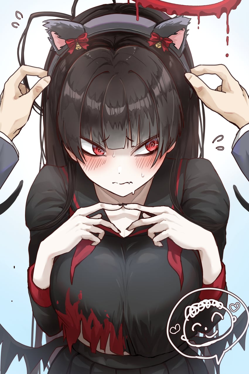 sensei, doodle sensei, and tsurugi (blue archive) drawn by komena_(shinyday312)
