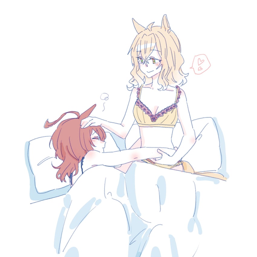 agnes tachyon and jungle pocket (umamusume) drawn by seila_rei