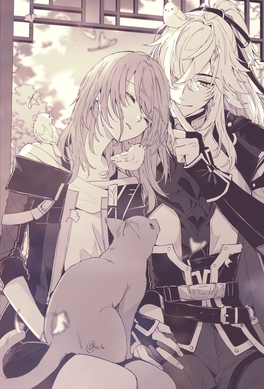 trailblazer, stelle, and jing yuan (honkai and 1 more) drawn by tanuki_nishi
