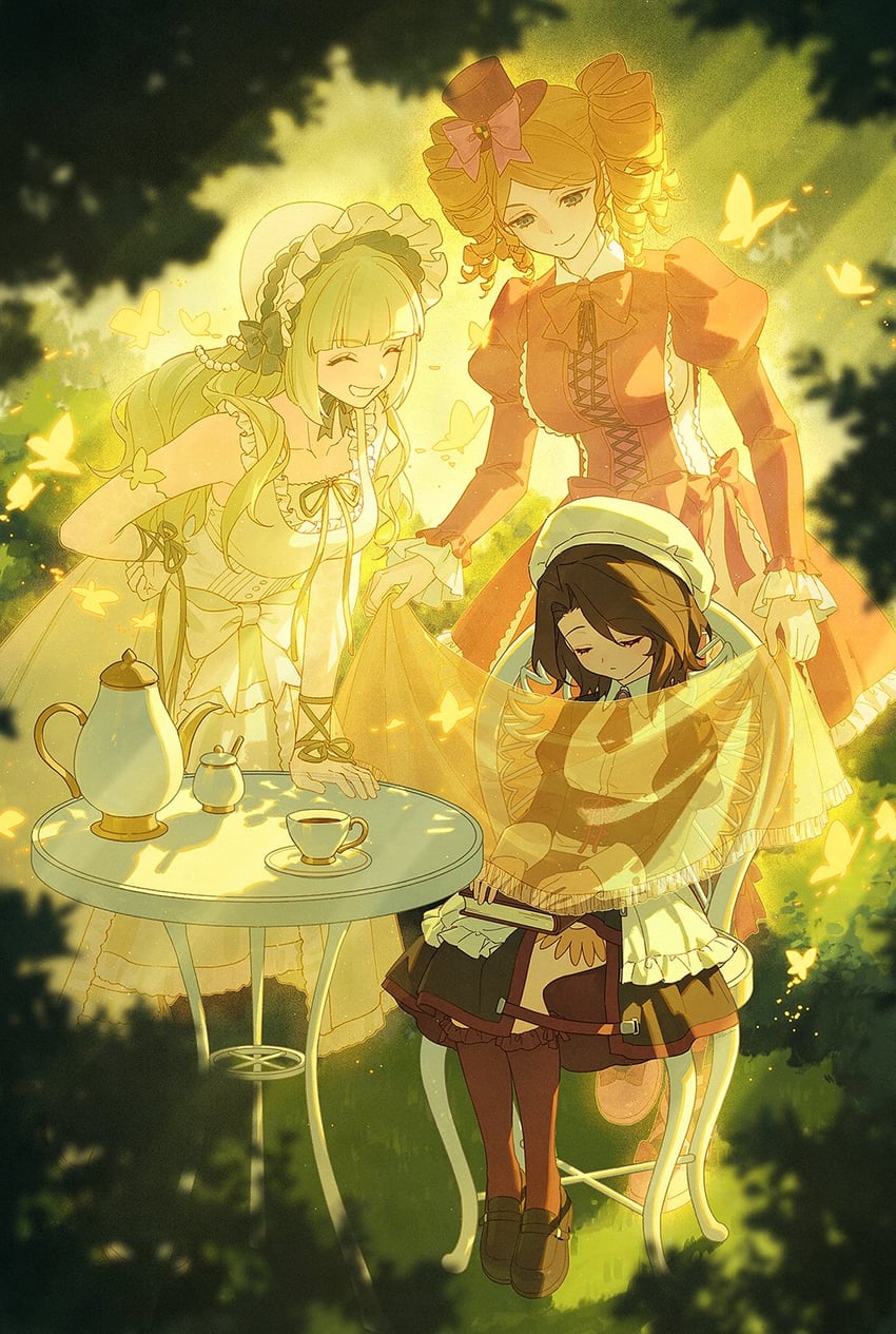 shannon, gaap, and clair vaux bernardus (umineko no naku koro ni) drawn by aluce