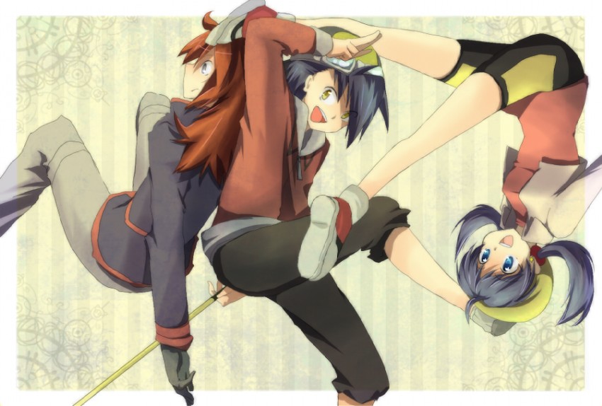 ethan, silver, and kris (pokemon and 2 more) drawn by bonu_(tsunatan)
