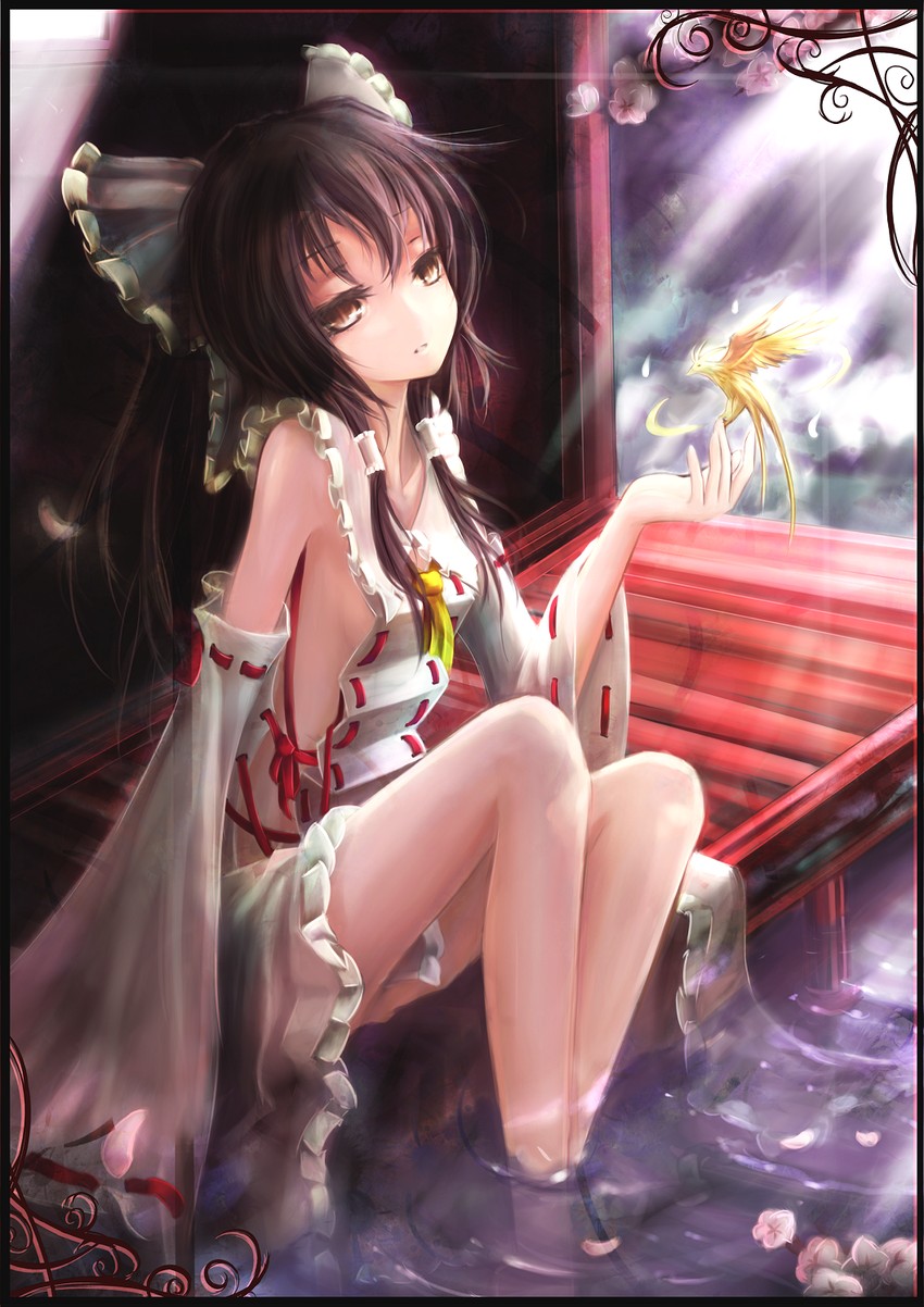 hakurei reimu and white-reimu (touhou and 1 more) drawn by wangchuan_de_quanyan