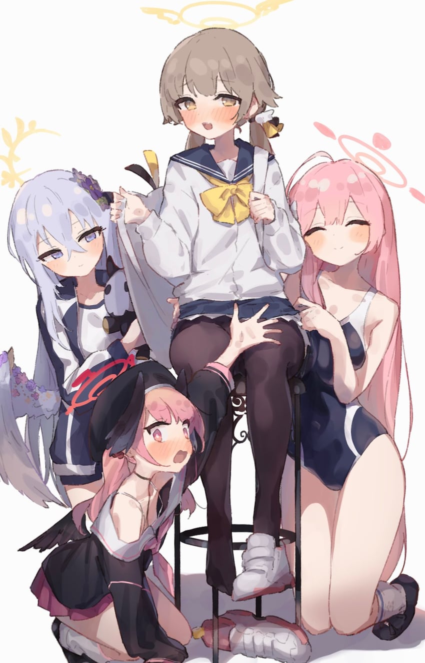 koharu, hanako, hifumi, and azusa (blue archive) drawn by epi_zero